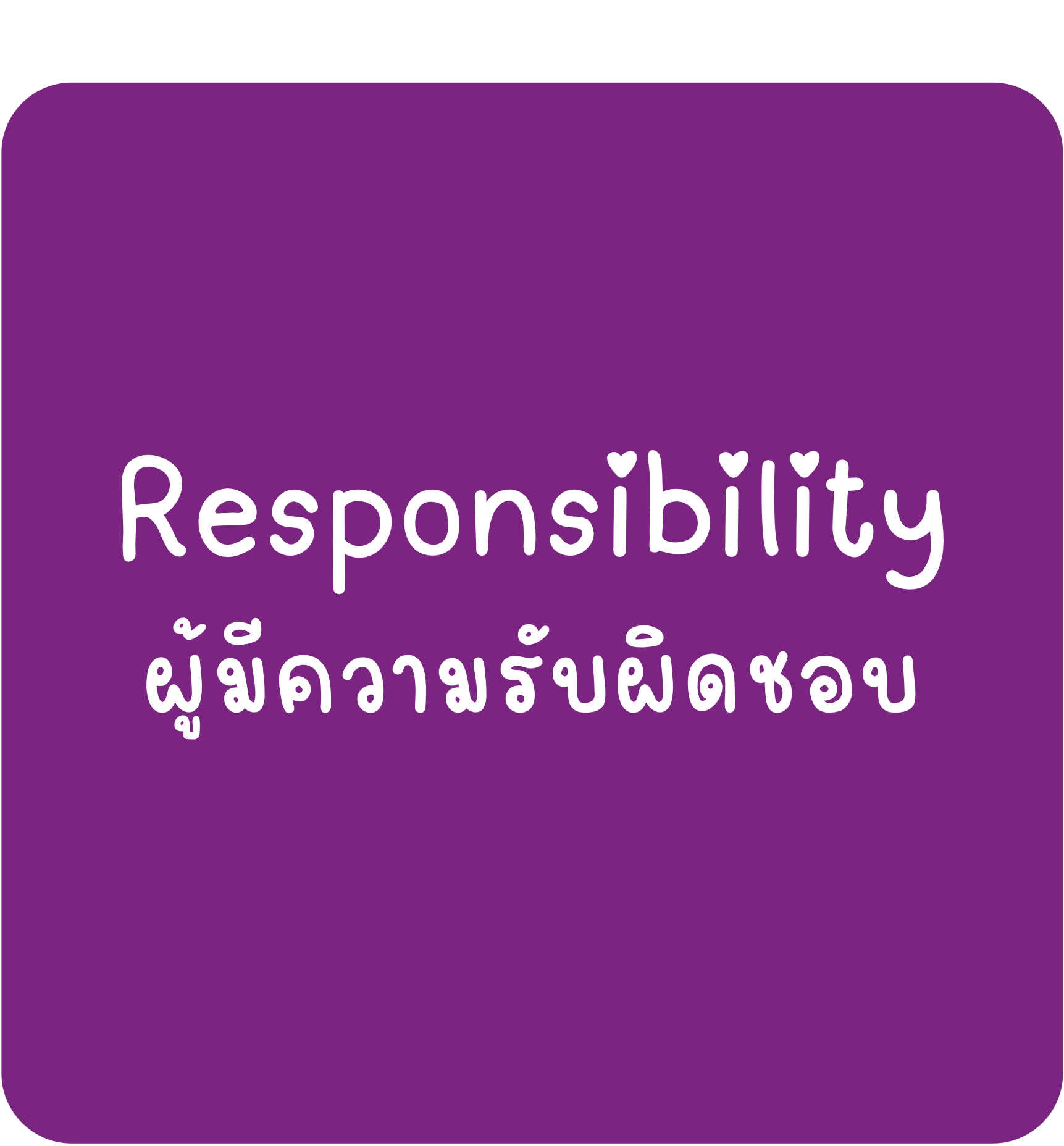 Responsibility Responsibility-ผู้มีความรับผิดชอบ